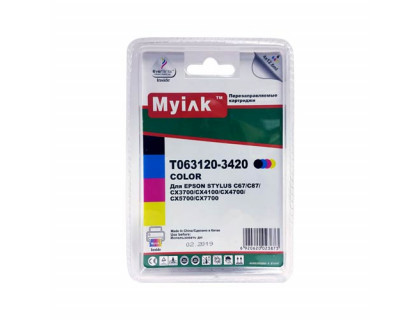 Картриджи заправленные ПЗК (T0631/0632/0633/0634) для Epson St C67/C87/CX3700/4100/4700, автосброс, 4 шт MyInk