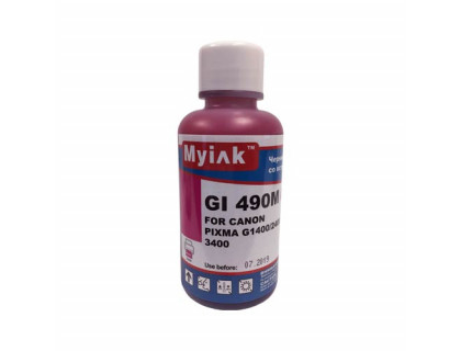 Чернила для CANON (GI-490M) PIXMA G1400/2400/3400 (100мл,magenta,Dye) MyInk