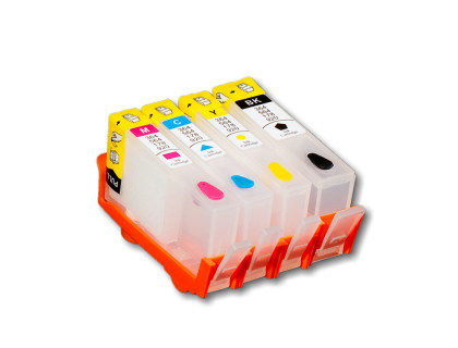 Набор картриджей ПЗК (655) для HP Deskjet Ink Advantage 3525/4615/4620/4625/5525/6525 4 шт, Re-HP655 /chip/ IST